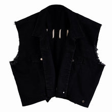 Load image into Gallery viewer, Unisex denim Waistcoat Jacket
