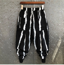 Load image into Gallery viewer, Striped Casual Slim Fit Cropped Harem pants
