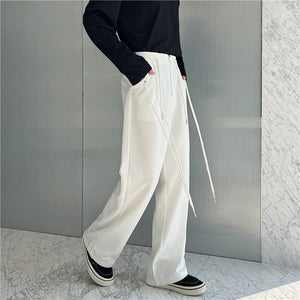 Metal Eyelets Hanging Rope Trousers