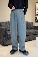 Load image into Gallery viewer, Plaid Loose Casual Straight-leg Pants
