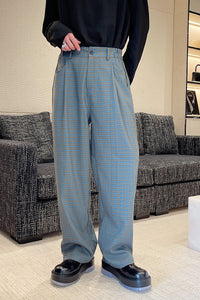 Plaid Loose Casual Straight-leg Pants