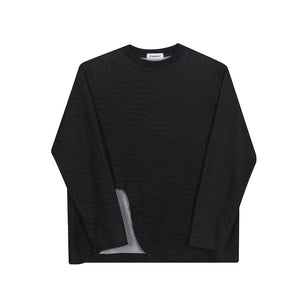 Irregular Hem Long-sleeved T-shirt