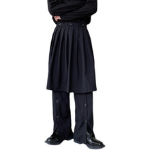 Load image into Gallery viewer, Detachable Pleated Skirt Wide-leg Pant
