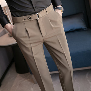 Slim Stretch Cropped Casual Pants