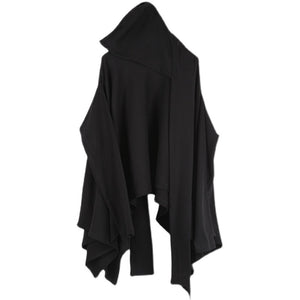 Dark Removable Cap Loose Cloak