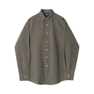 Loose Solid Long-sleeved Shirt