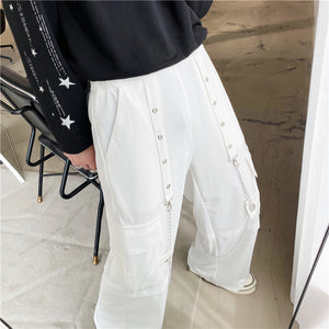 Metal Chain Wide Leg Pants