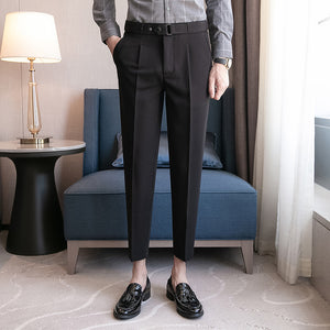 Slim Stretch Cropped Casual Pants