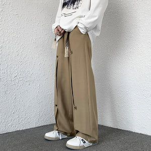 Drawstring Elastic Waist Wide Leg Lounge Pants