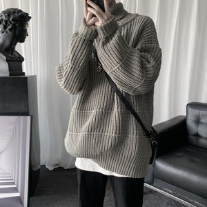 Solid Knit Turtleneck Sweater