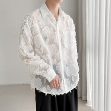 Load image into Gallery viewer, Feather Tassel Sheer Long Sleeve Shirt
