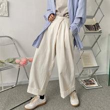 Load image into Gallery viewer, Wide Leg Asymmetric Cropped Casual Pants
