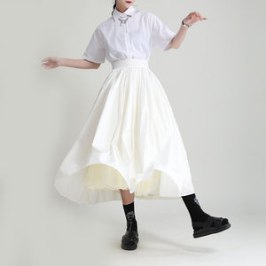 Puffy Multi-layered A-line Skirt