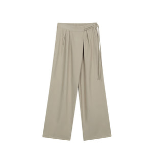 Elasticized Loose Straight Leg Trousers