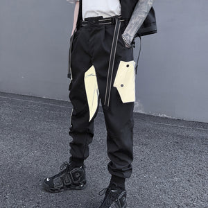 Techwear Reflective Decorative Stitching Cargo Pants