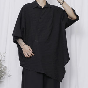 Summer Asymmetric Loose Half Sleeve Shirt