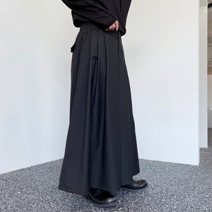 Loose High Waist Black Wide Leg Pants