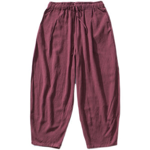 Retro Loose Solid Harem Pants