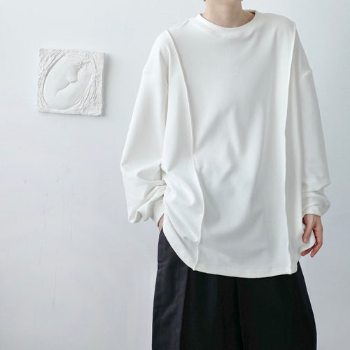 Suede O-neck T-shirt