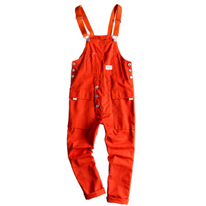 Vintage Casual Multi-Pocket Jumpsuits