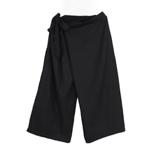 Load image into Gallery viewer, Black Culottes Wide Leg Loose Casual Pants
