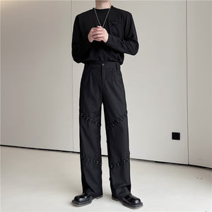 Perforated Webbing Elasticized Waist Pants