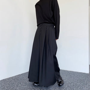 Loose High Waist Black Wide Leg Pants