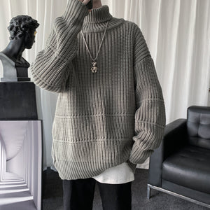 Solid Knit Turtleneck Sweater