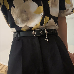 Black Street Personality Cross Belt