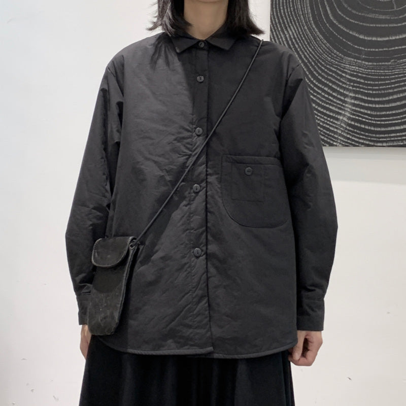 Dark Loose Padded Shirt