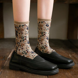 Winter  Ethnic Cute Floral Socks