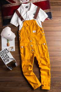 Vintage Casual Multi-Pocket Jumpsuits