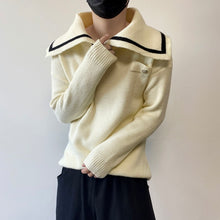 Load image into Gallery viewer, Large Lapel Thick Sweater
