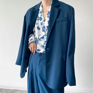 Simple Indigo Retro Blazer