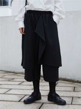 Load image into Gallery viewer, Asymmetric Layered Cropped Wide-Leg Pants
