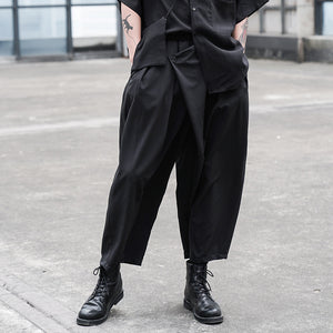 Pleated Straight-leg Pants