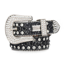 Load image into Gallery viewer, Alloy Pin Buckle Imitation Diamond Inlaid PU Belt
