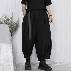 Japanese Large Pocket Casual Wide-leg Pants