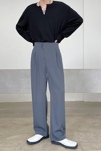 Casual Straight Drape Trousers