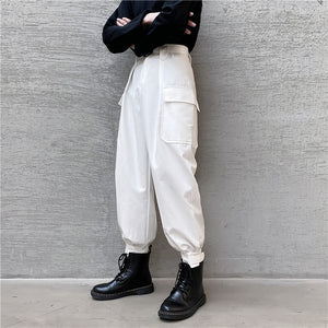 Drawstring Multi-pocket Trousers