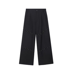 Perforated Webbing Elasticized Waist Pants