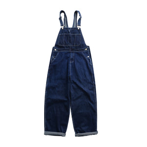 Retro Distressed Loose Overalls