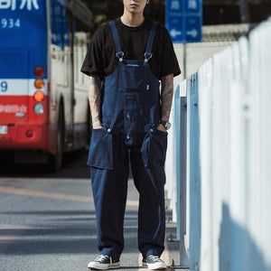 Japanese Washed-Denim Bib Overalls