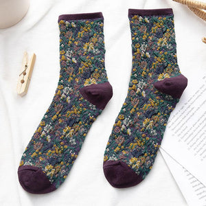 Winter  Ethnic Cute Floral Socks