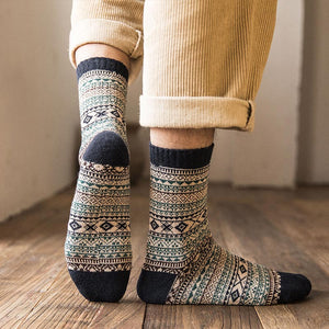 Men's Retro Ethnic Deodorant Cotton Socks