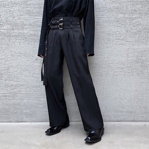 Retro High Waist Loose Trousers