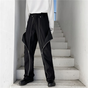 Zip-decorated Casual Pants