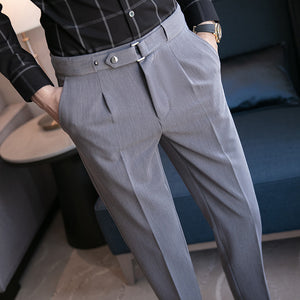 Slim Stretch Cropped Casual Pants