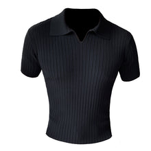 Load image into Gallery viewer, Slim Fit Knit Short Sleeve Polo Shirt
