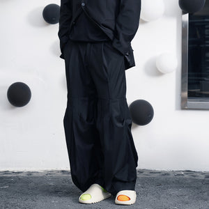 Multidirectional Fold Baggy Pants